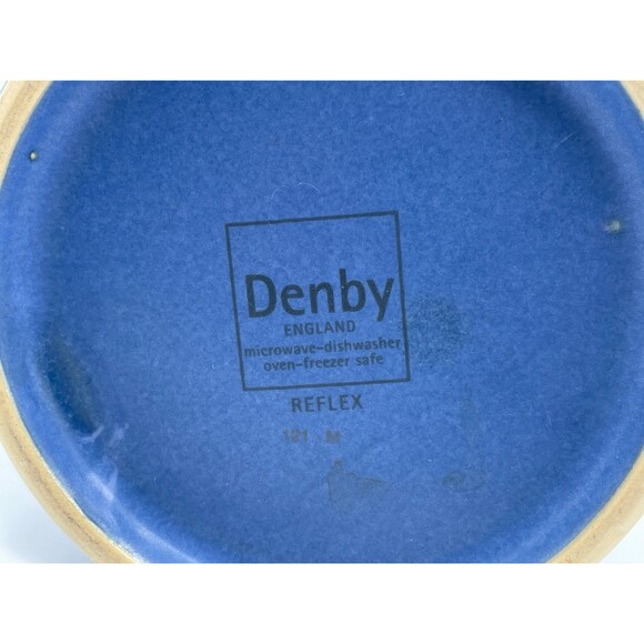 Denby Reflex Blue Teapot with Lid 4 Cup Made in England Retired Handcrafted - Picture 9 of 9